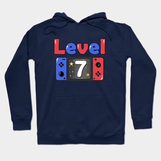 level 7 birthday 7 year old Hoodie by Camelina